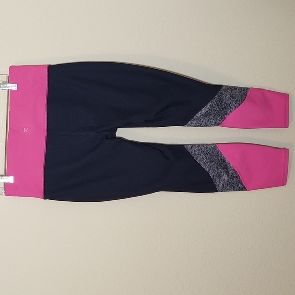 Xersion Women's Workout Leggings Navy/Pink - Picture 4 of 6